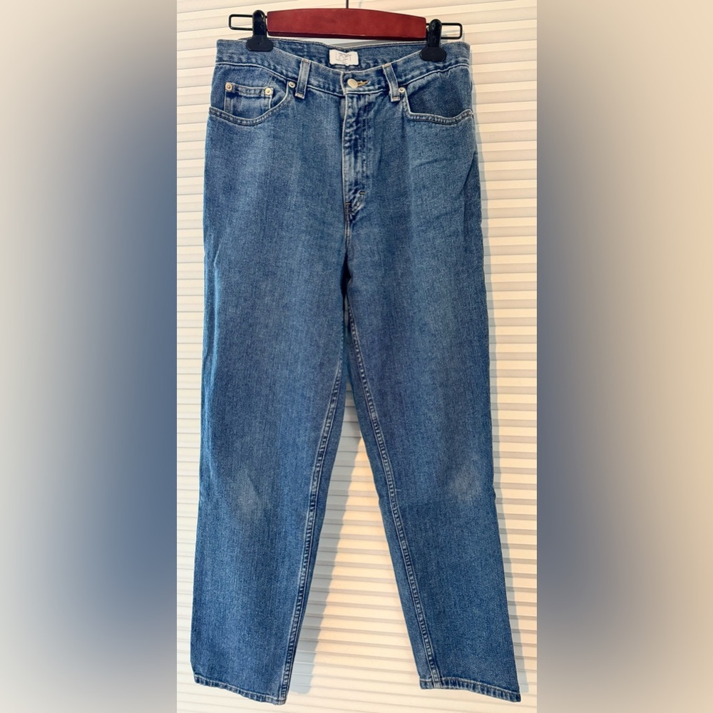 AT LOFT. Slim fit blue denim jeans